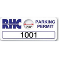 V-T Custom Spot Color Parking Permit w/Reflective (2"x4 3/4")